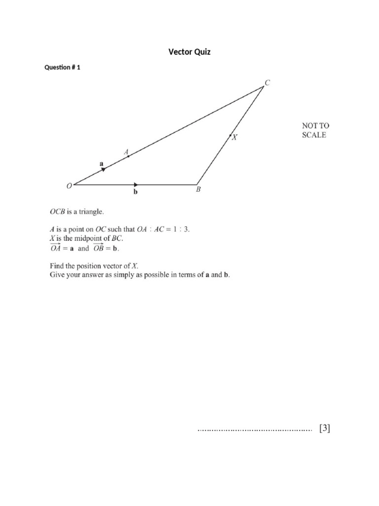 Vector Quiz | PDF