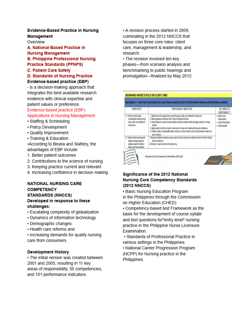 Evidence-Based Nursing Management Standards | PDF | Nursing | Patient ...