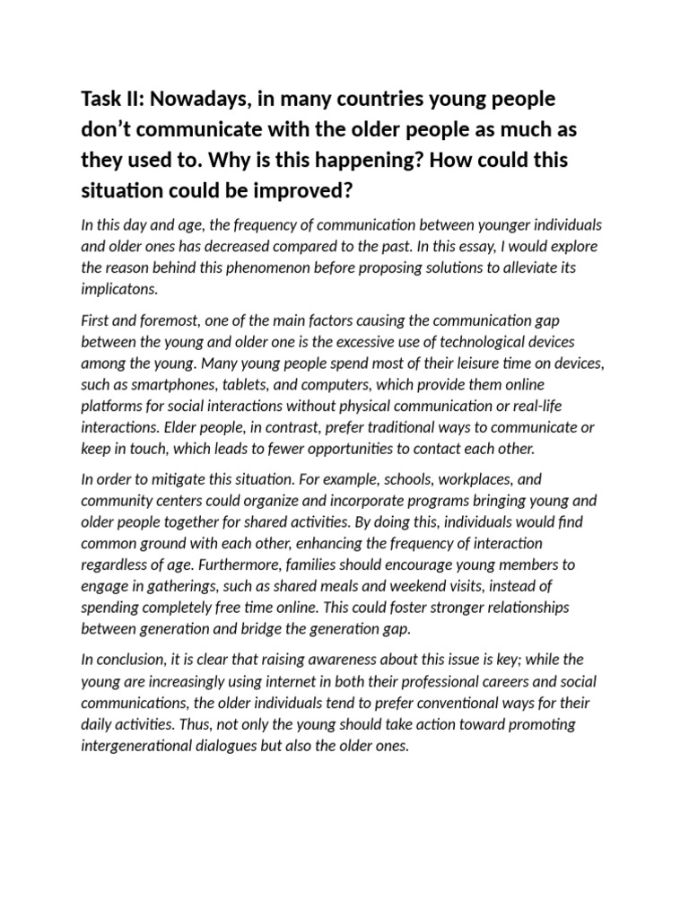 Bridging the Generation Communication Gap | PDF