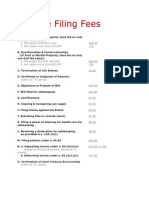 Probate Filing Fees 2nd Corrected Version
