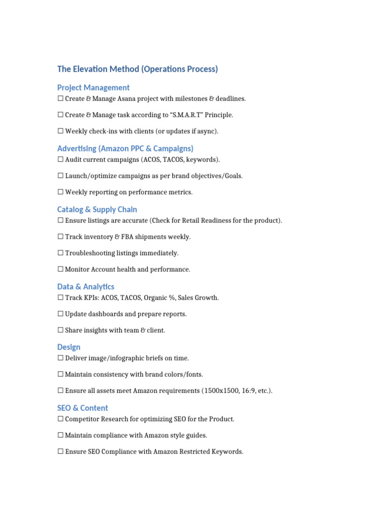Elevation Method for Project Management | PDF