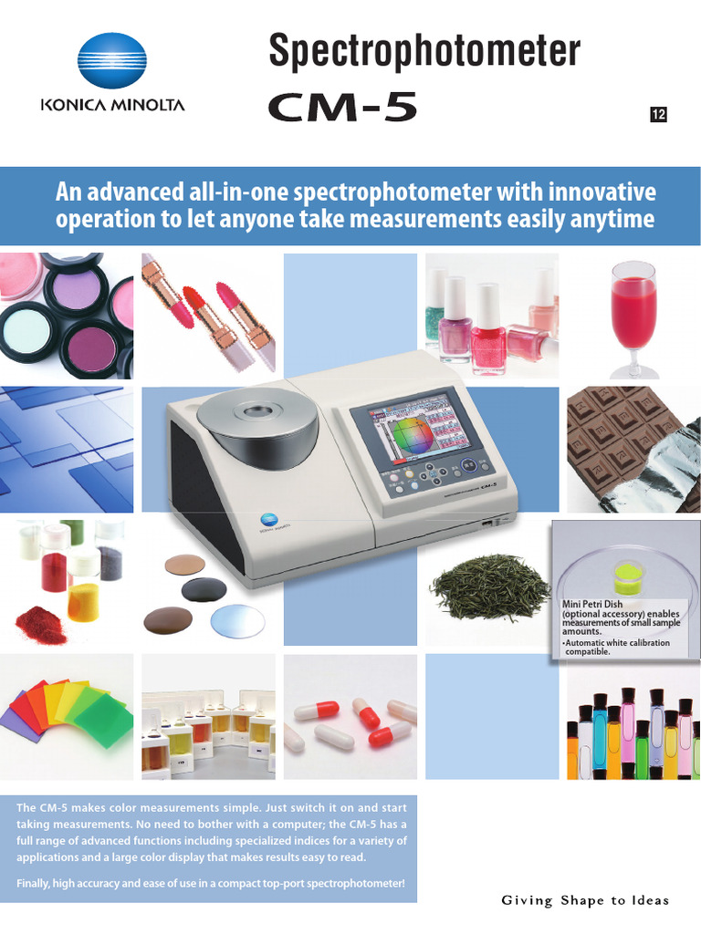 Advanced CM-5 Spectrophotometer Guide | PDF | Spectrophotometry ...