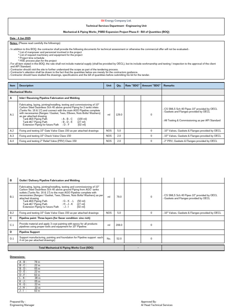 PSBD Expansion Project - Mechanical & Piping-1 | PDF | Pipe (Fluid ...