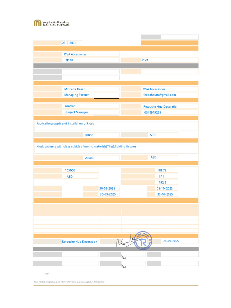 Tenant Fit-Out Request Form 2025 | PDF | Lease | Private Law