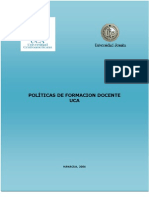 POLÍTICAS DE FORMACION DOCENTE UCA MANAGUA,