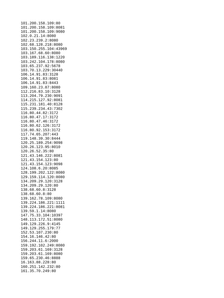 Liste des adresses IP et ports | PDF