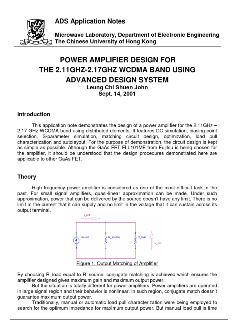 Power Amplifier Application Note Amplifier