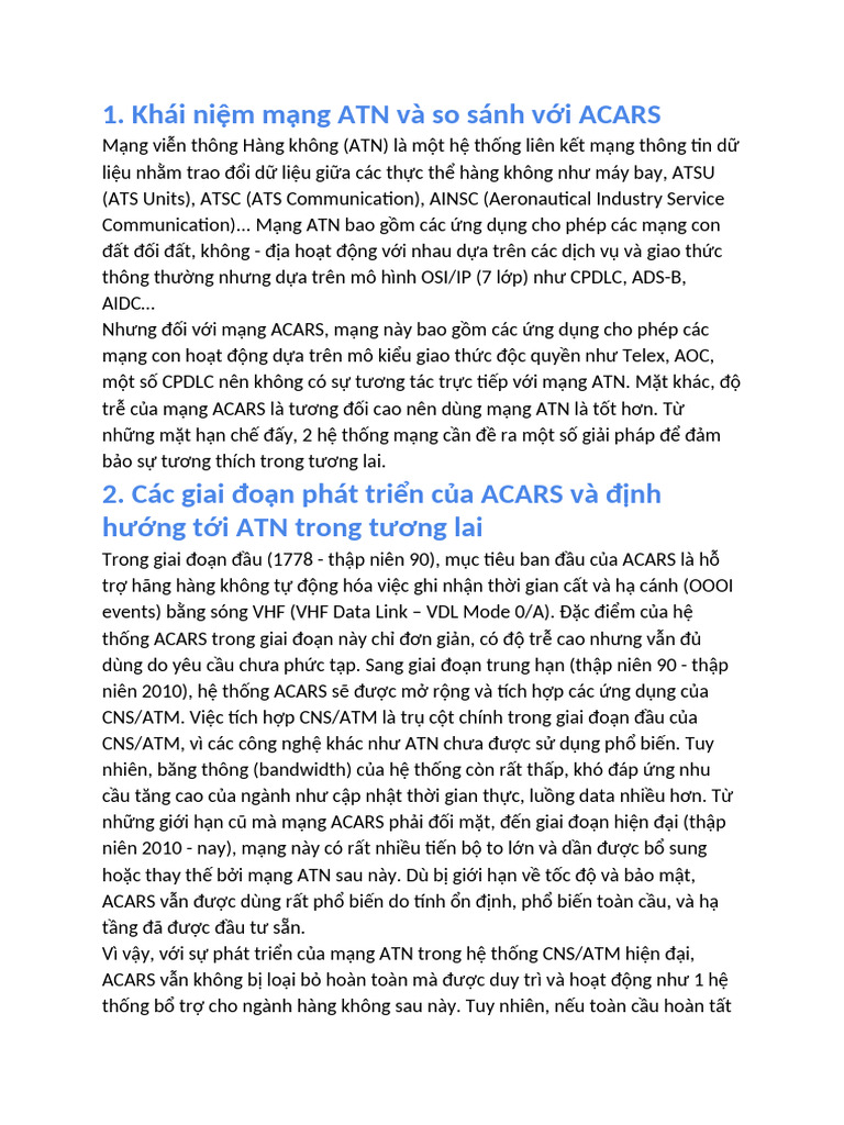 Phần 6 ACARS | PDF