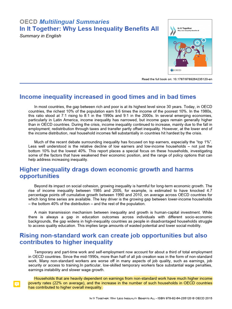 Inequality's Impact on Economic Growth | PDF | Income Inequality In The ...
