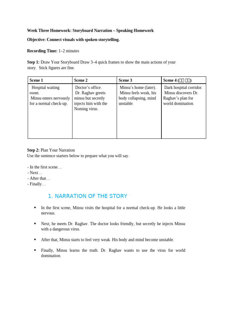 Week Three Homework - English | PDF