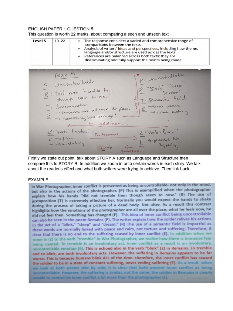 Comparing Texts: Language & Structure | PDF