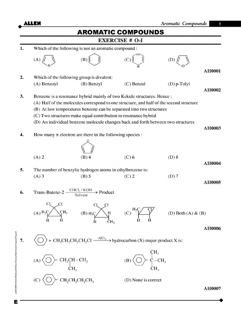 Aromatic Compounds | PDF