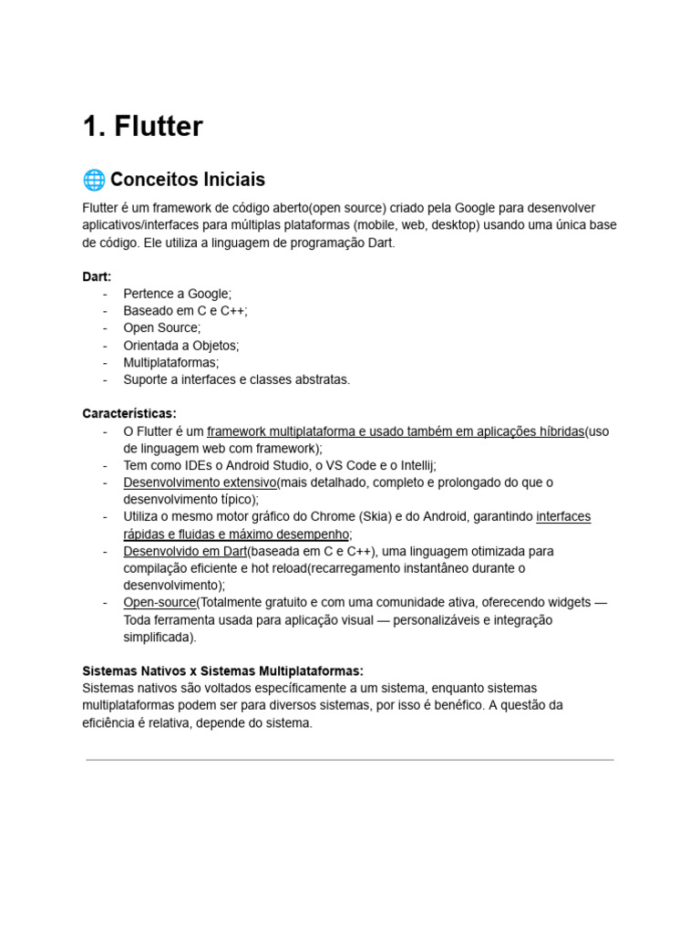 Introdução ao Flutter e Desenvolvimento Móvel | PDF | Computação em ...