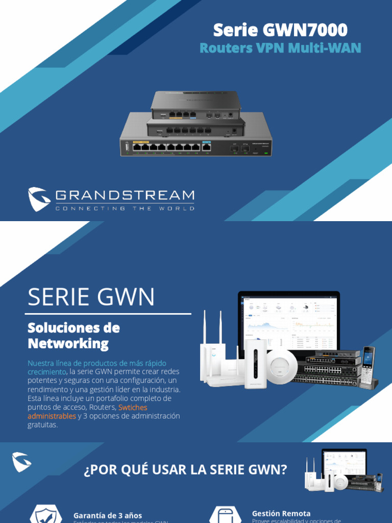 Routers VPN Multi-WAN Serie GWN7000 | PDF | Red privada virtual ...