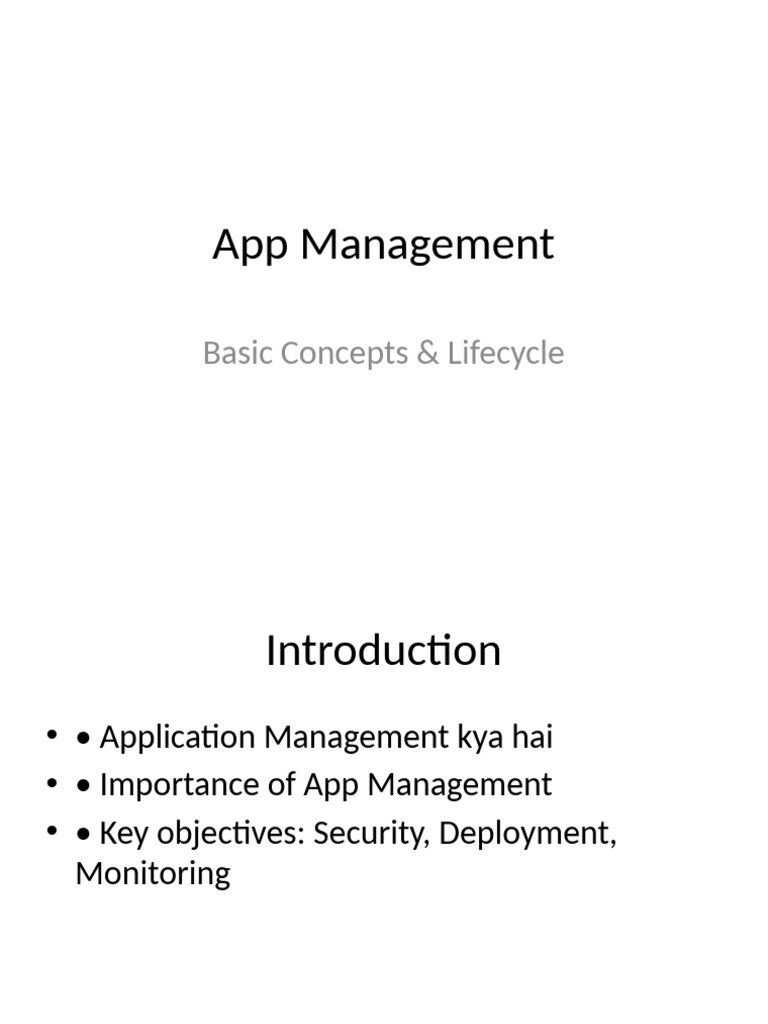 Infraterrene App Management Lifecycle | PDF