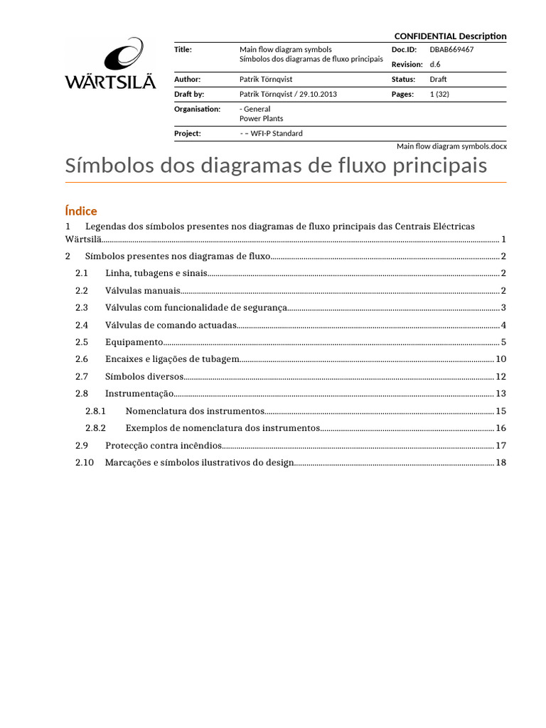 Main Flow Diagram Symbols - PT | PDF | Válvula | Bomba