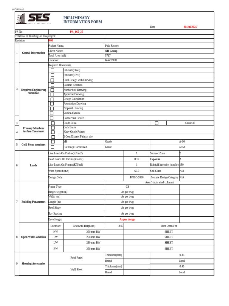 Poly Factory Project Overview and Specs | PDF | Roof | Building