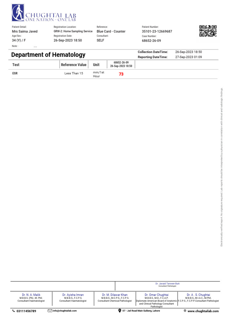 CLLPatientReport09-29-2023 19 - 55 - 29 | PDF | Pathology | Clinical ...