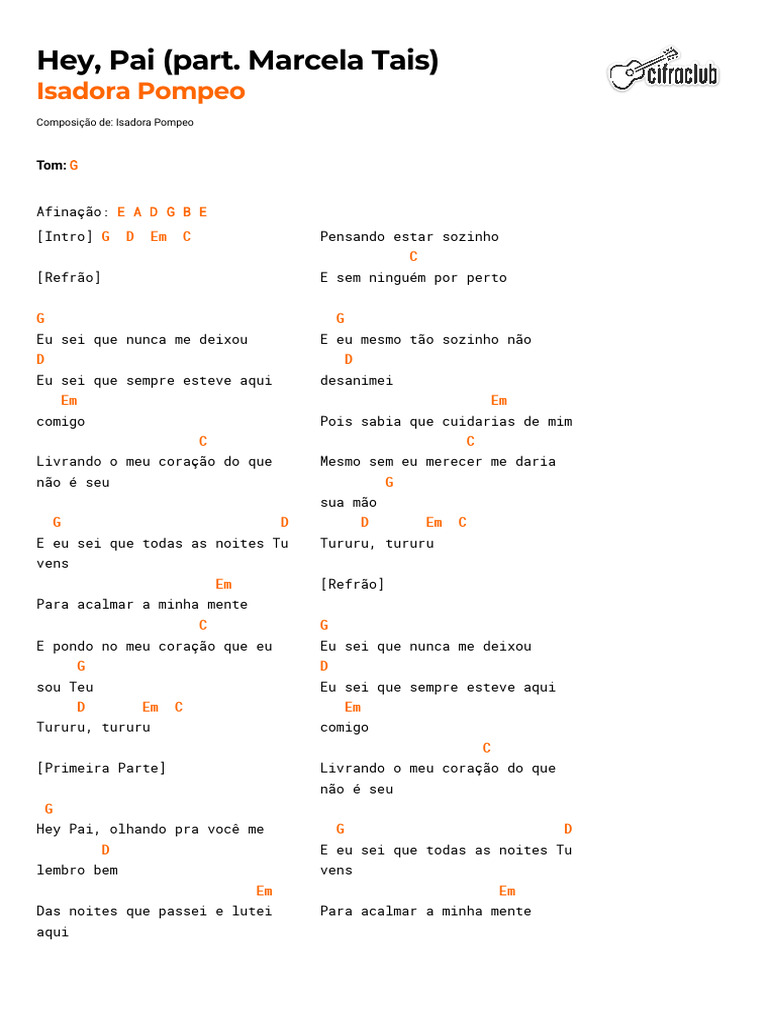 Letra da Música 