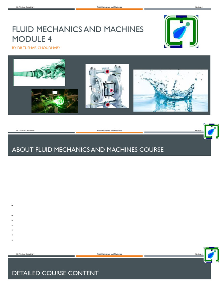 Fluid Dynamics Module 4 - 444444444444444 | PDF | Turbomachinery | Turbine