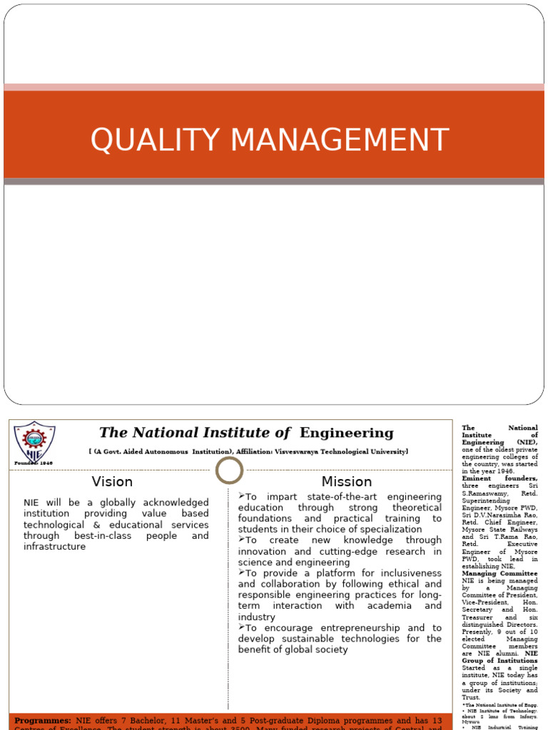 Quality Management Course Overview | PDF | Leadership | Communication