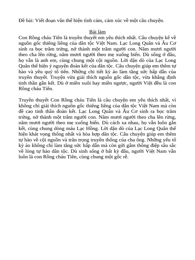 Cau Chuyen Ve Que Huong Dat Nuoc | PDF