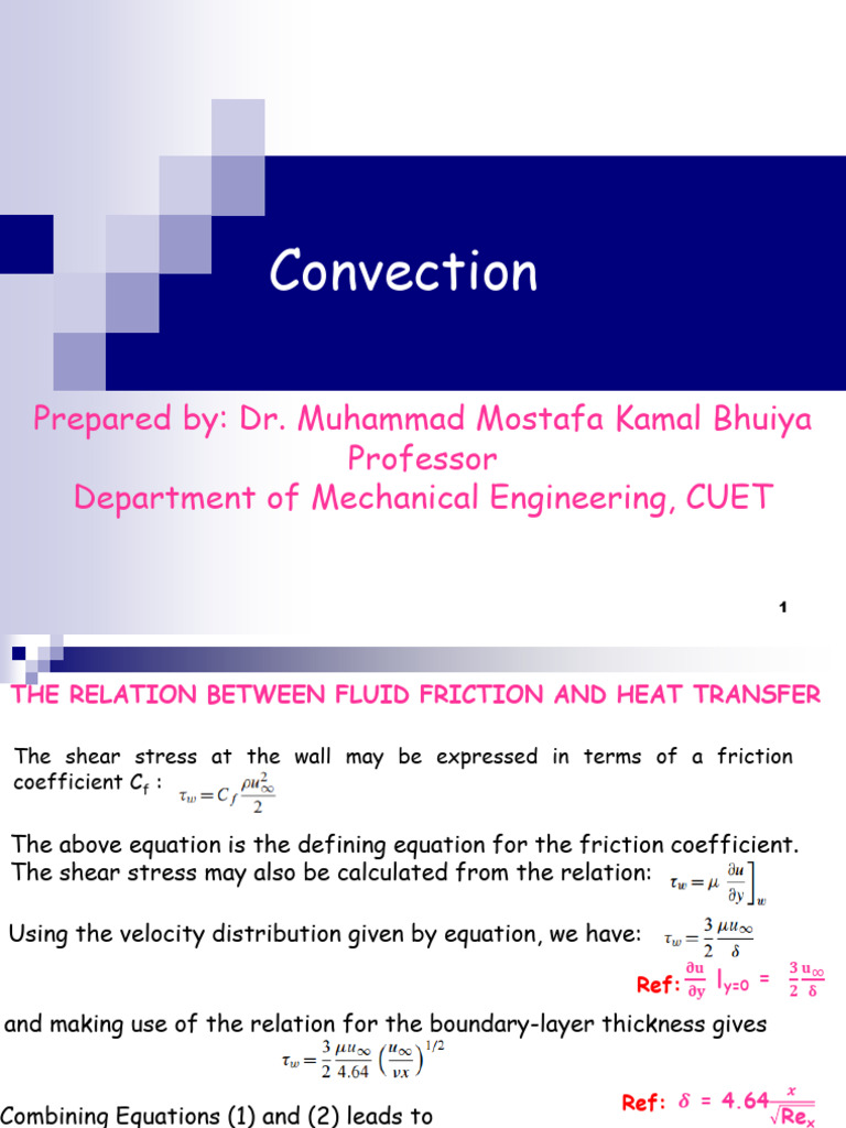 Fluid Friction and Heat Transfer Analysis | PDF | Boundary Layer ...
