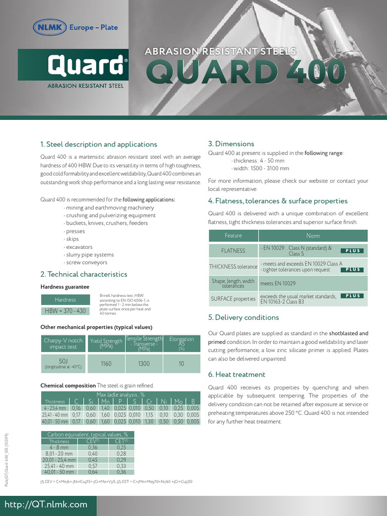 Quard 450 Steel Properties Overview | PDF | Welding | Construction