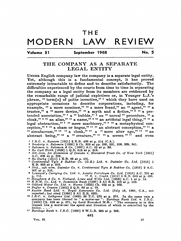 Modern Law Review - September 1968 - Pickerin | PDF | Justice | Crime ...