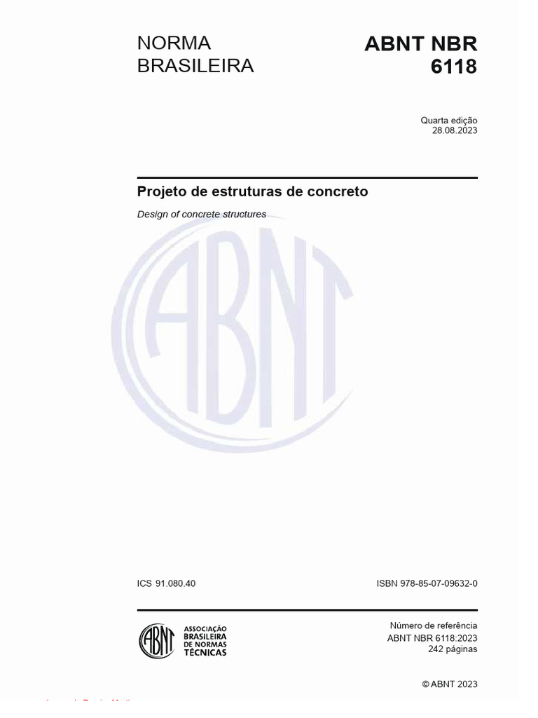 ABNT NBR 6118:2023 - Estruturas de Concreto | PDF