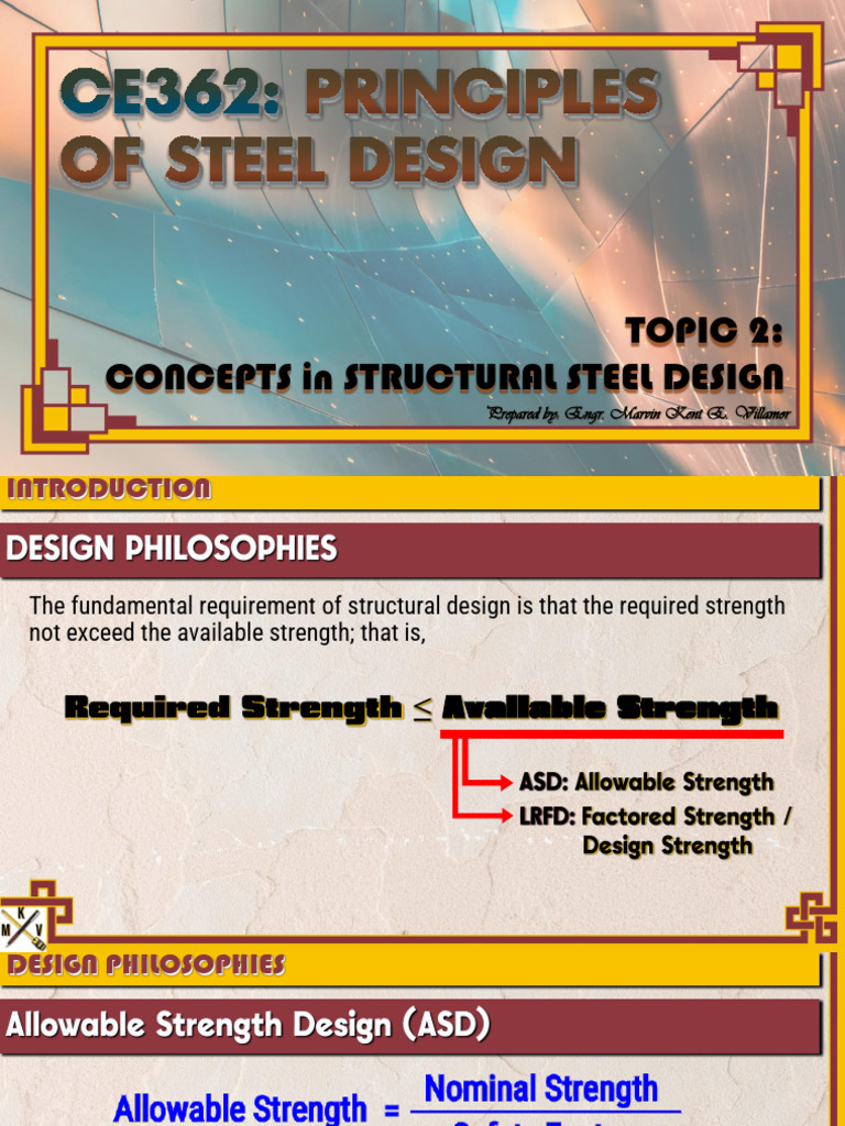 Topic 2 - Concepts in Structural Steel Design | PDF | Strength Of ...