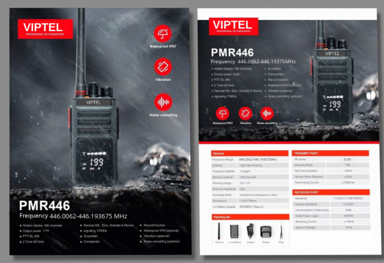 Viptel PMR-446 | PDF