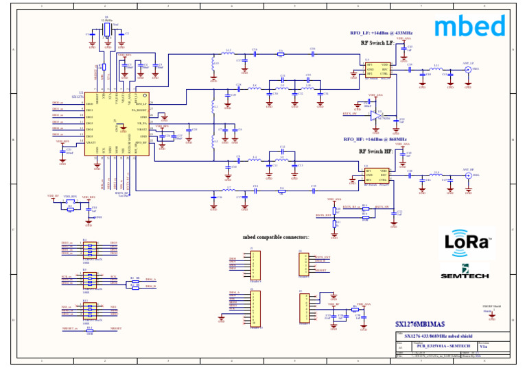 SX1276 433/868MHz mbed Shield Design | PDF