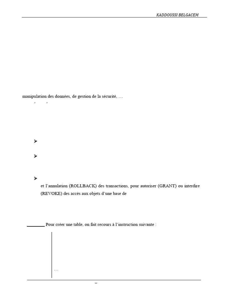Introduction au langage SQL et ses commandes | PDF | SQL | Modèle de ...