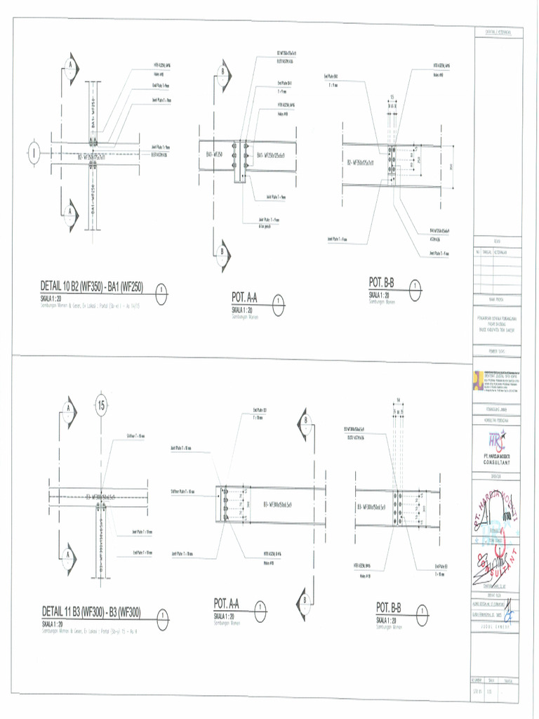 Detail SW Sambungan Baja Ramp | PDF