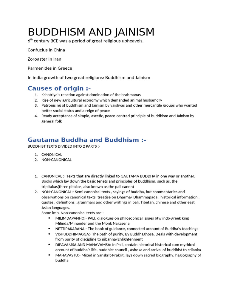 Buddhism and Jainism | PDF