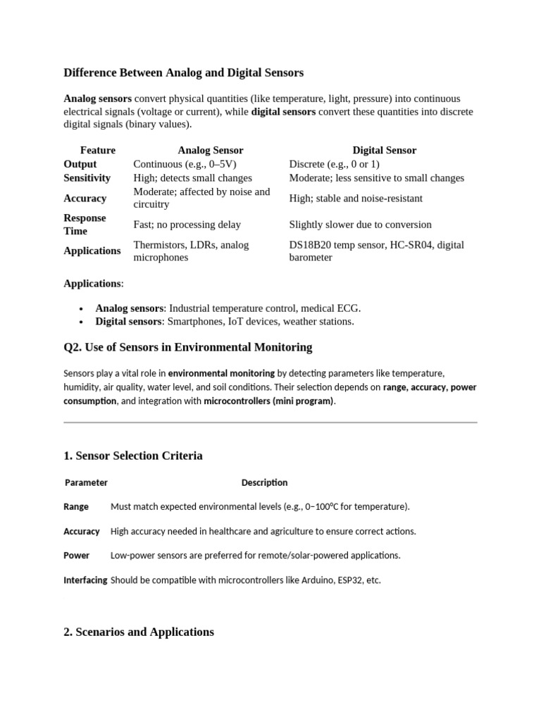 IOT Unit 3 Important Question | PDF | Monitoring (Medicine) | Sensor