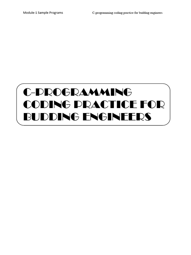 Coding Practice For Budding Engineers | PDF | Scope (Computer Science ...