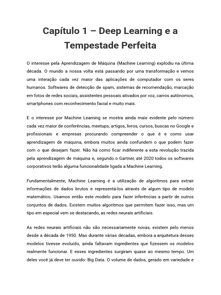 Deep Learning: A Tempestade Perfeita | PDF | Aprendizagem profunda ...