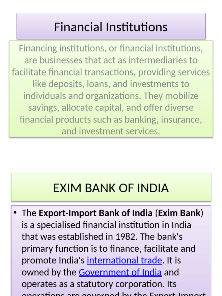 Overview of Exim Bank of India | PDF | Business | Private Sector
