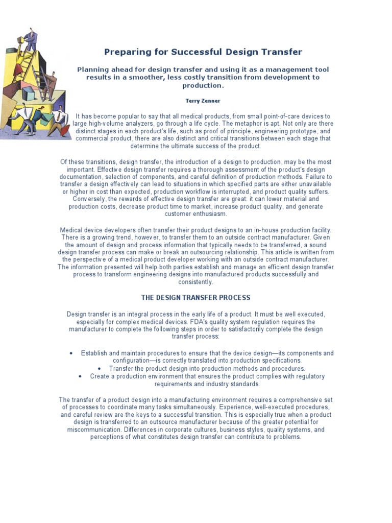 Preparing For Successful Design Transfer | PDF | Federal Food ...