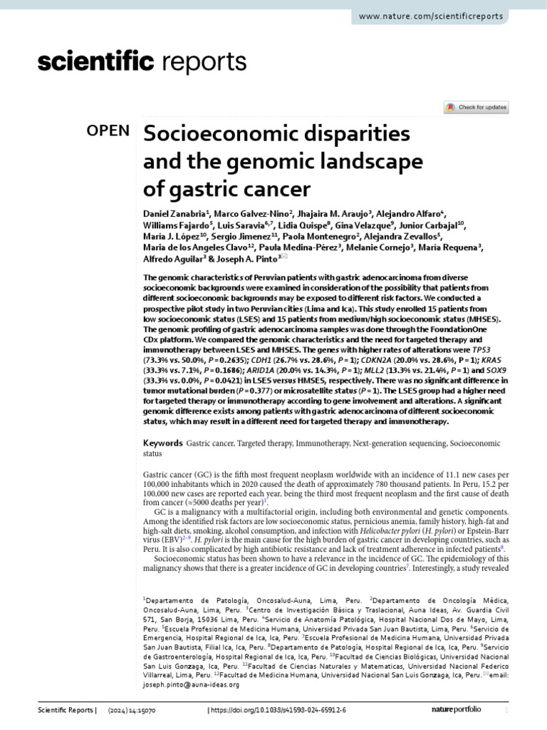 Socioeconomic Disparities | PDF | Cancer | Health Sciences