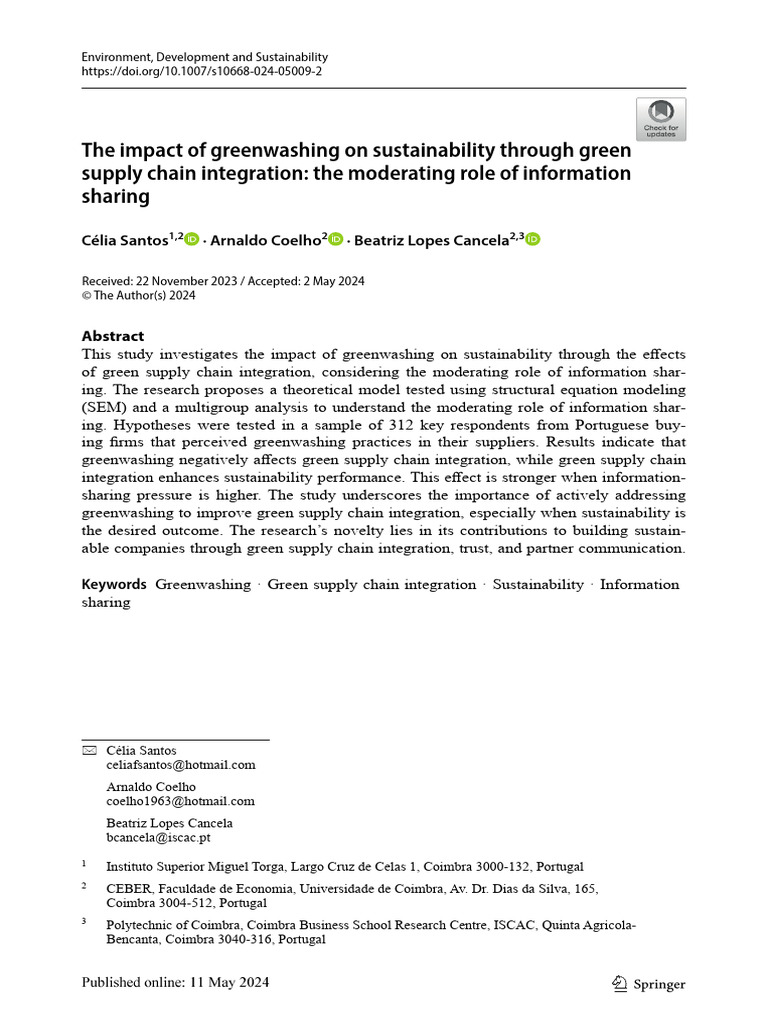 Greenwashing's Impact on Sustainability | PDF | Supply Chain ...