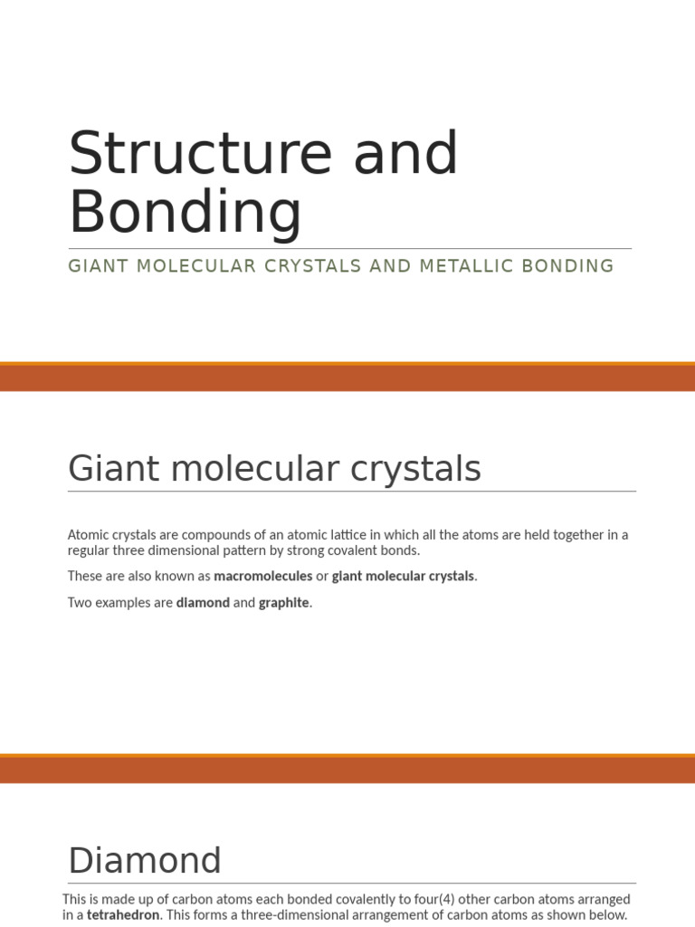 Structure and Bonding Part 2 | PDF | Chemical Bond | Carbon
