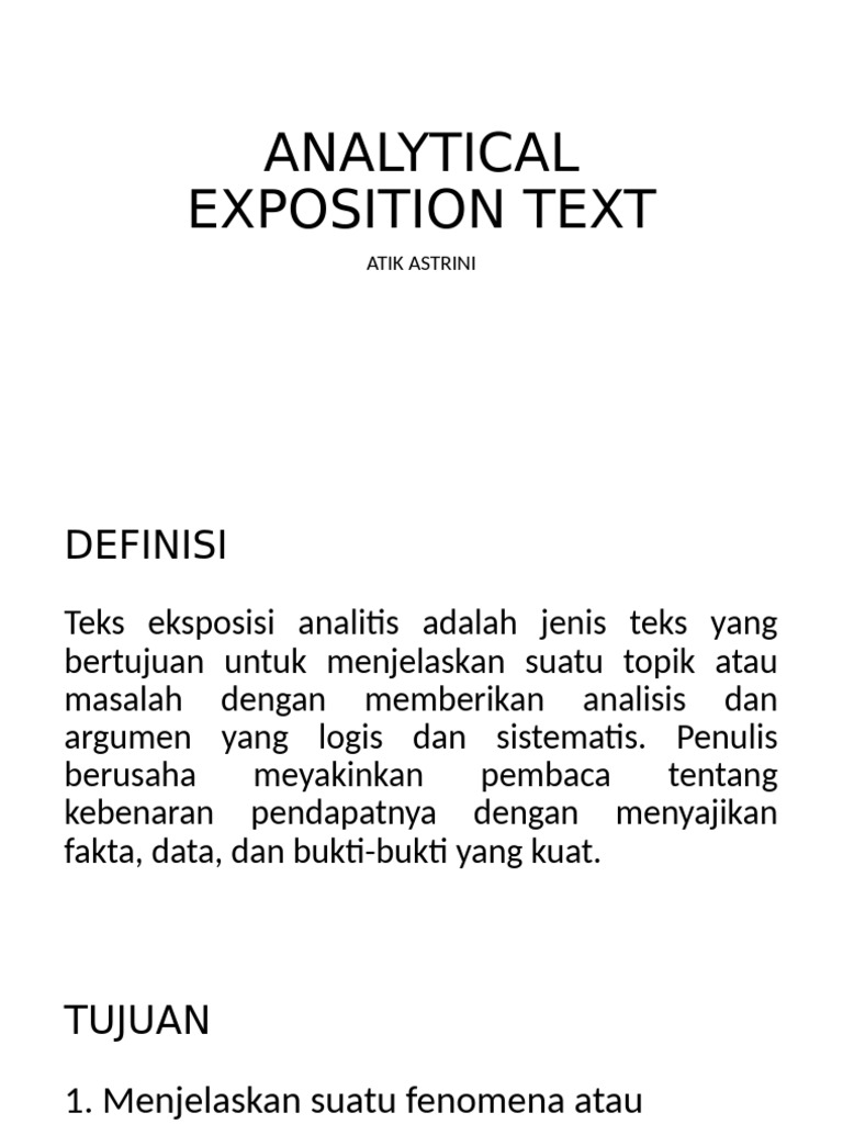 Understanding Analytical Exposition | PDF | Critical Thinking | Social ...