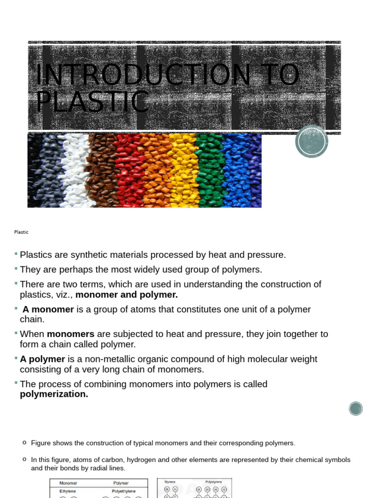 1.introduction To Plastic | PDF | Polymers | Thermoplastic