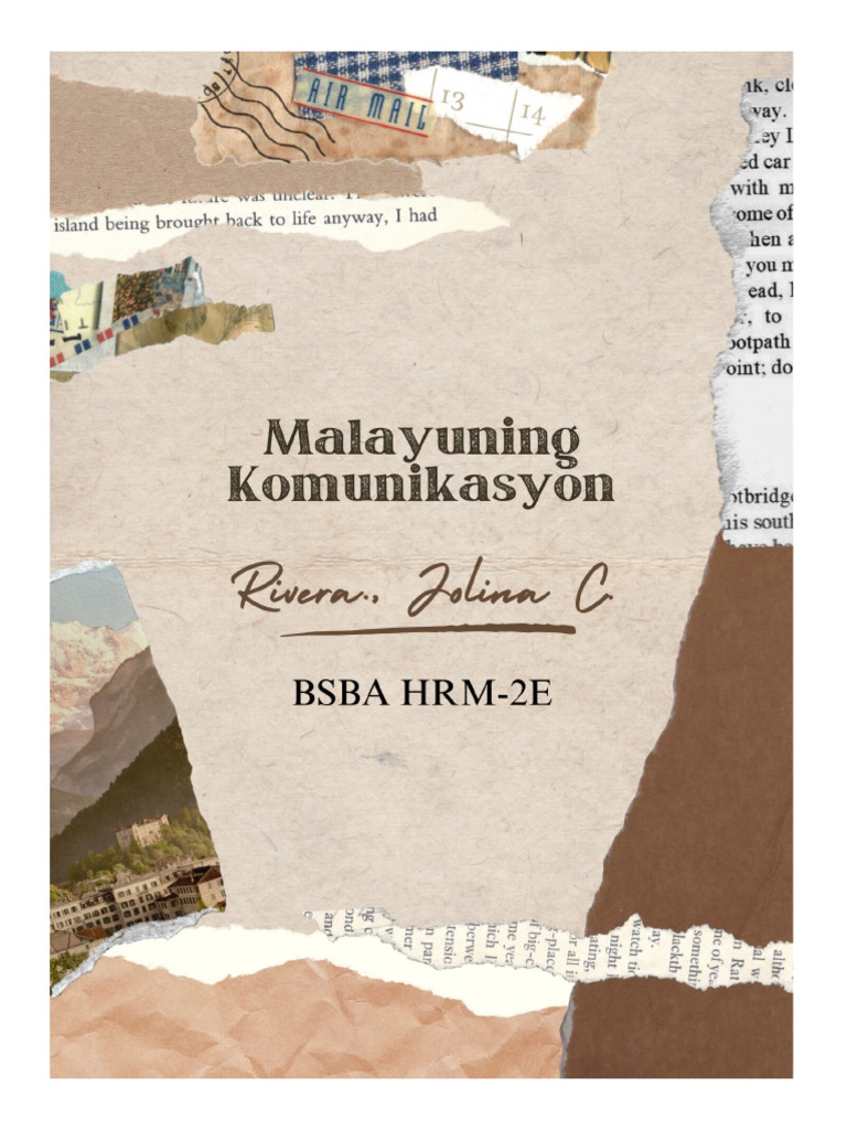 Malayuning Komunikasyon Lecture | PDF