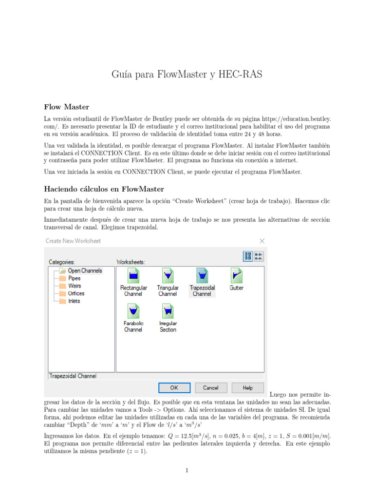 Descarga y uso de FlowMaster y HEC-RAS | PDF | Ventana (informática ...