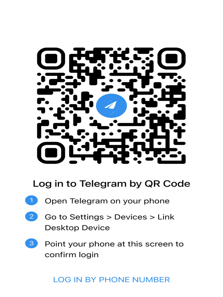 Log In to Telegram via QR Code | PDF