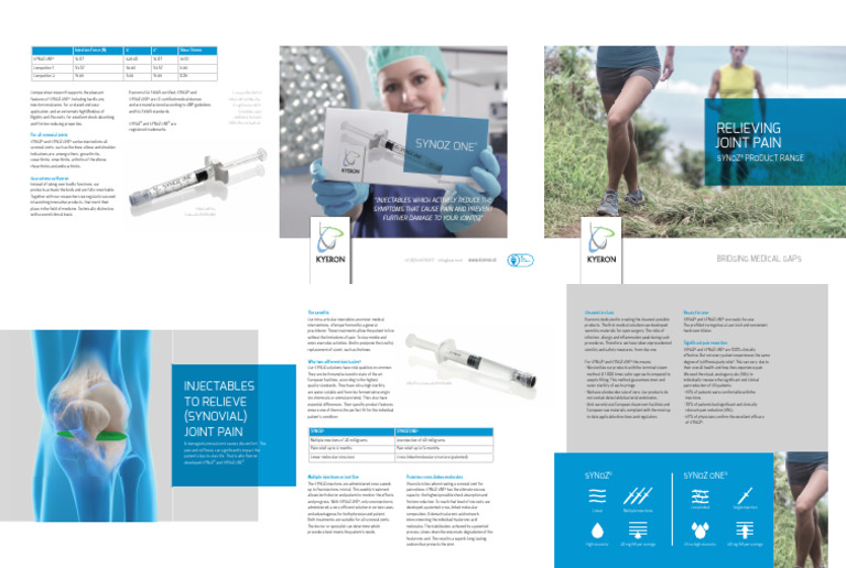 SYNOZ ONE®: Effective Joint Pain Relief | PDF | Injection (Medicine ...